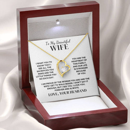 To My Wife – The Heartbeat of Our Family – Necklace