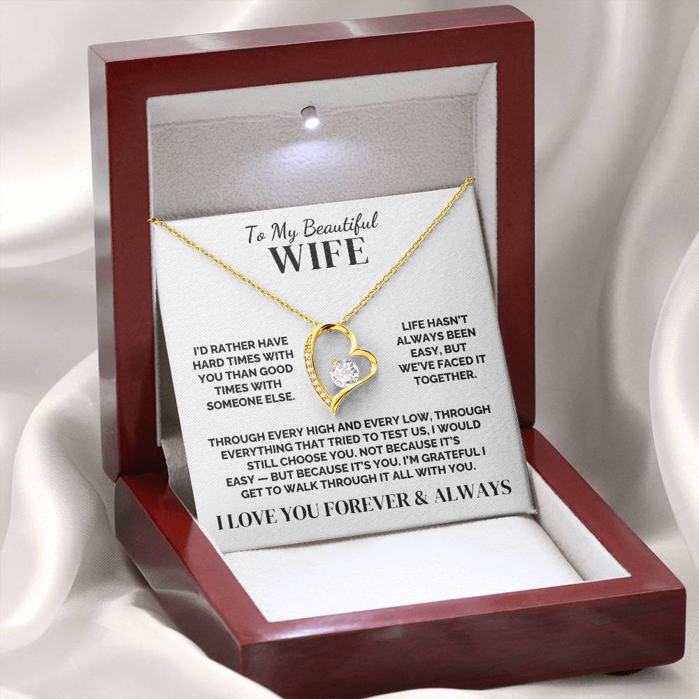 To My Wife – I’d Choose You on the Hard Days – Necklace