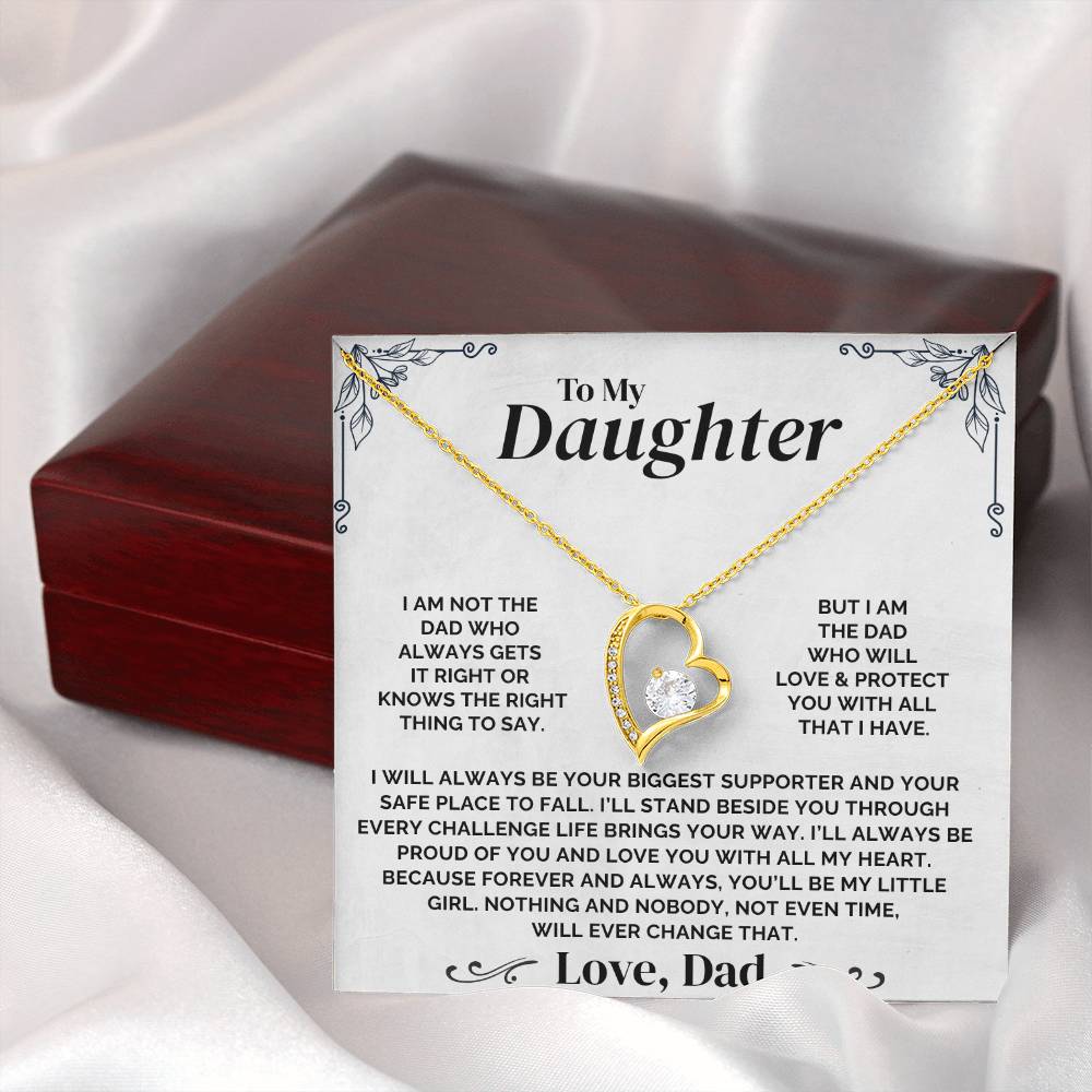 To My Daughter - Forever My Little Girl - Necklace