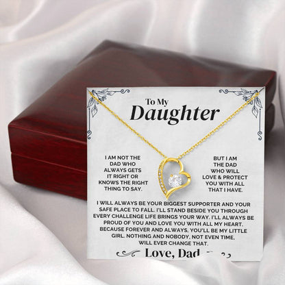To My Daughter - Forever My Little Girl - Necklace