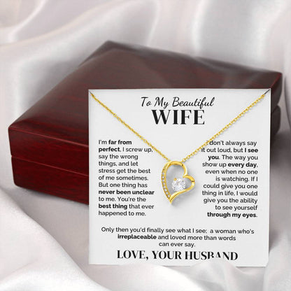 To My Wife – Irreplaceable – Necklace