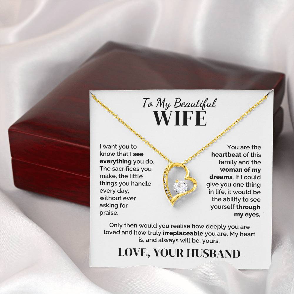 To My Wife – Seen and Irreplaceable – Necklace