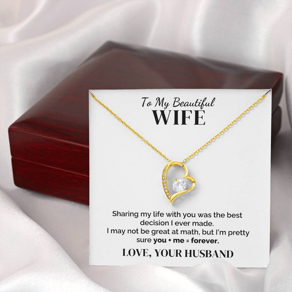 To My Wife – You Plus Me – Necklace