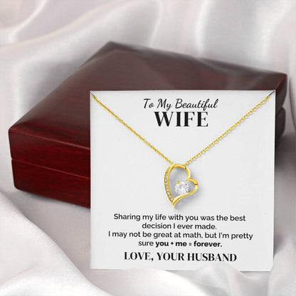 To My Wife – You Plus Me – Necklace