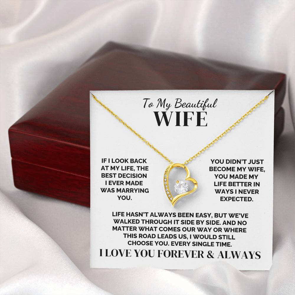 To My Wife – Side By Side – Necklace