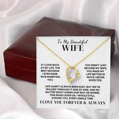 To My Wife – Side By Side – Necklace