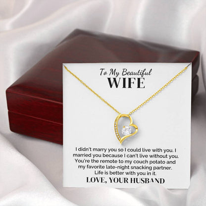 To My Wife – Life Is Better With You – Necklace