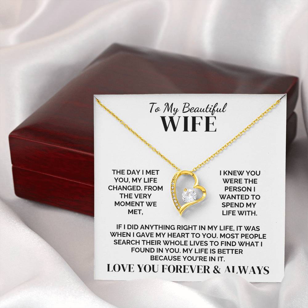 To My Wife – My Life Changed With You – Necklace