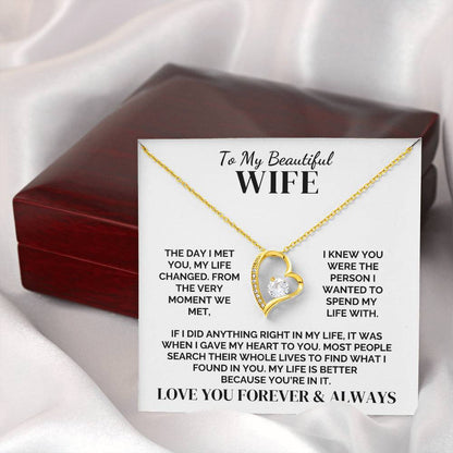 To My Wife – My Life Changed With You – Necklace