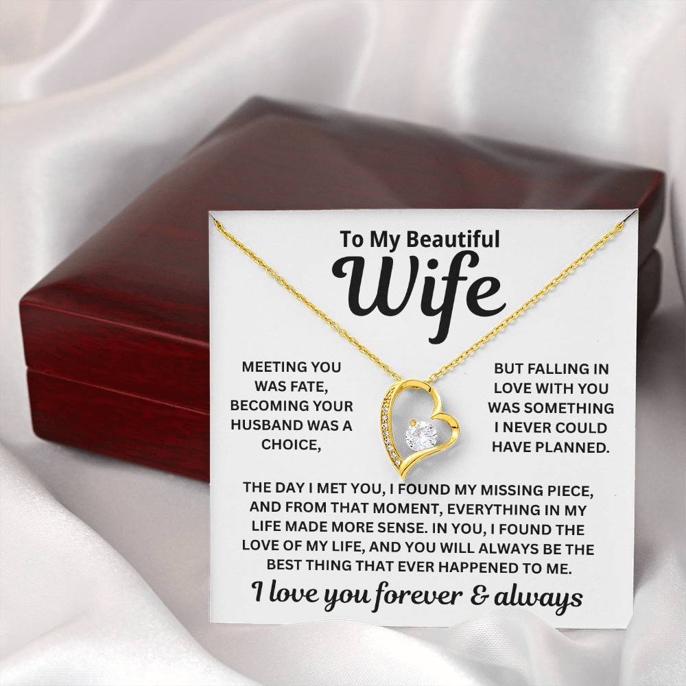 To My Wife - Always Meant To Be Lived This Way - Necklace