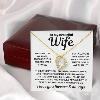 To My Wife - Always Meant To Be Lived This Way - Necklace