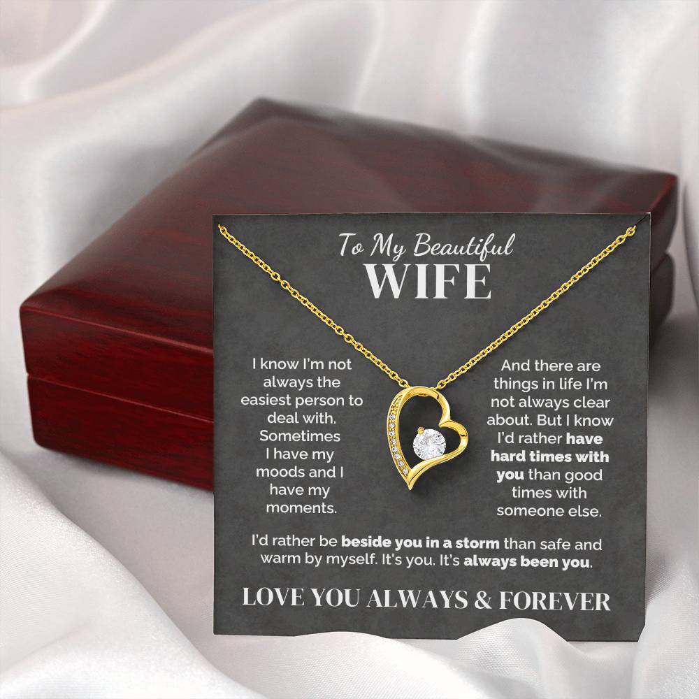 To My Wife – Through Hard Times Together – Necklace