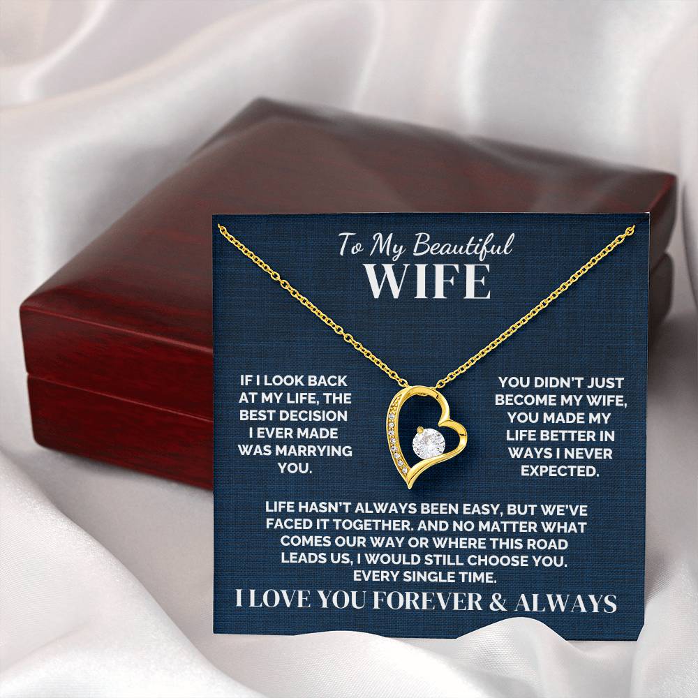 To My Wife – The Best Decision of My Life – Necklace
