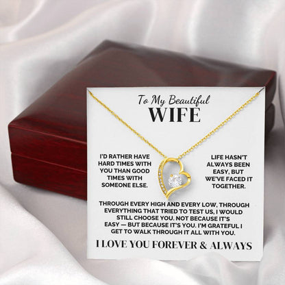 To My Wife – I’d Choose You on the Hard Days – Necklace