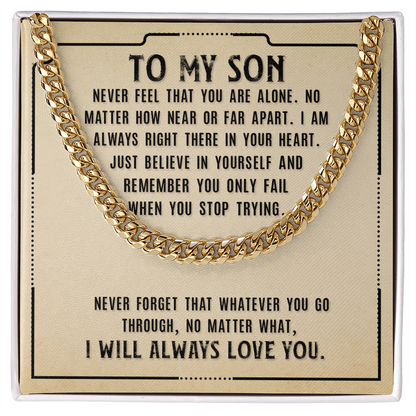 To My Son - Believe In Yourself - Link Chain