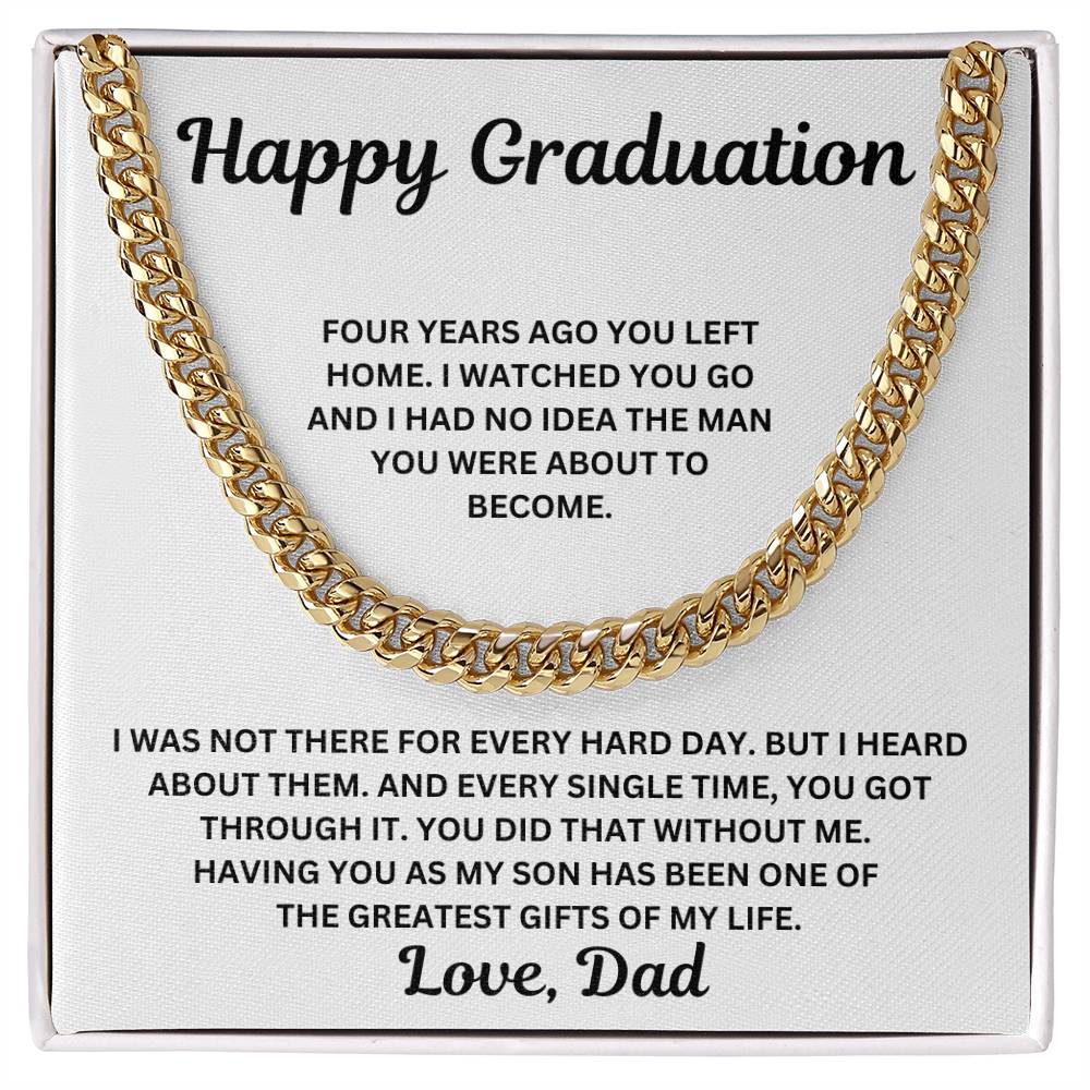 To My Son - You Did That Without Me - Cuban Link Chain