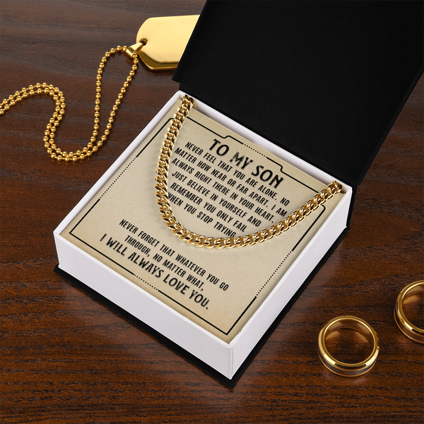 To My Son - Believe In Yourself - Link Chain