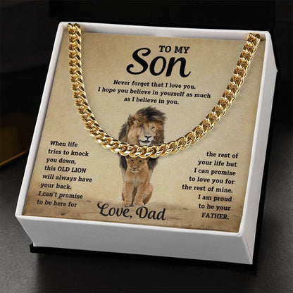 To My Son - This Old Lion - Link Chain