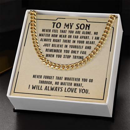 To My Son - Believe In Yourself - Link Chain