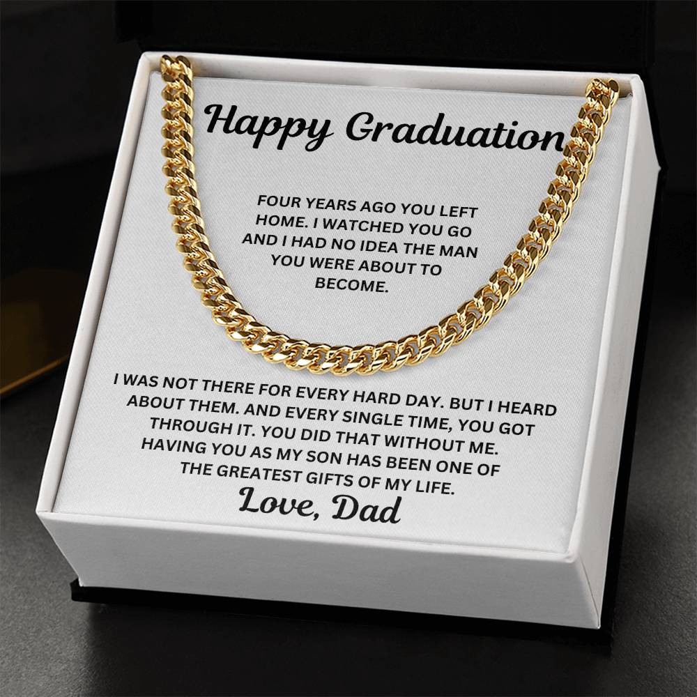 To My Son - You Did That Without Me - Cuban Link Chain