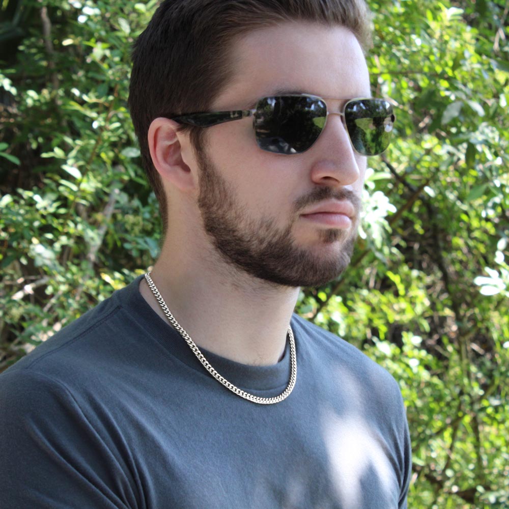 To My Son - A Man Stood Where A Boy Used To Be - Cuban Link Chain