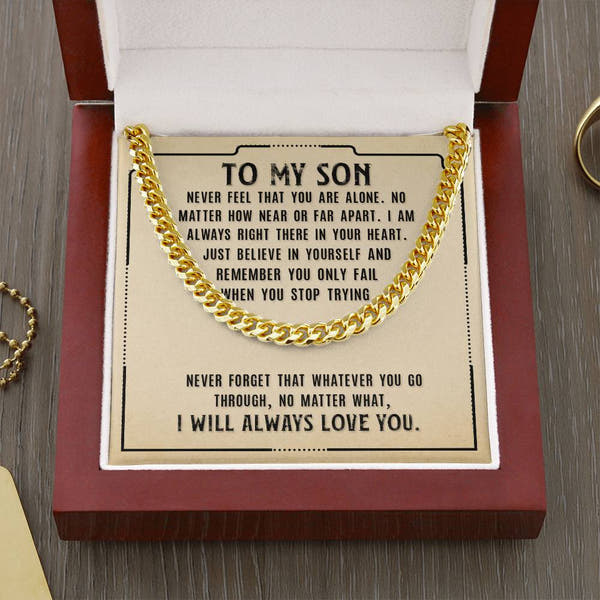 To My Son - Believe In Yourself - Link Chain