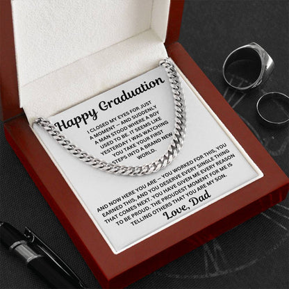 To My Son - A Man Stood Where A Boy Used To Be - Cuban Link Chain