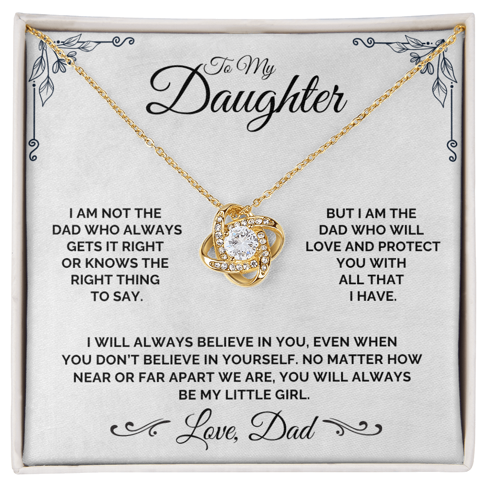 To My Daughter - The Imperfect But Loving Dad - Necklace