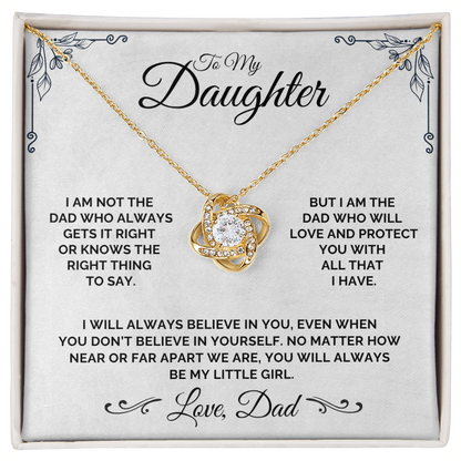 To My Daughter - The Imperfect But Loving Dad - Necklace