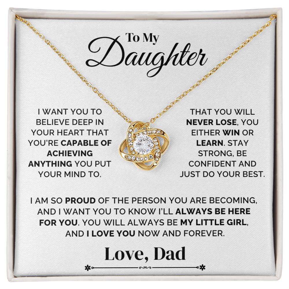 To My Daughter – You’ll Always Be My Little Girl – Necklace