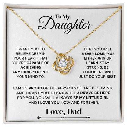 To My Daughter – You’ll Always Be My Little Girl – Necklace