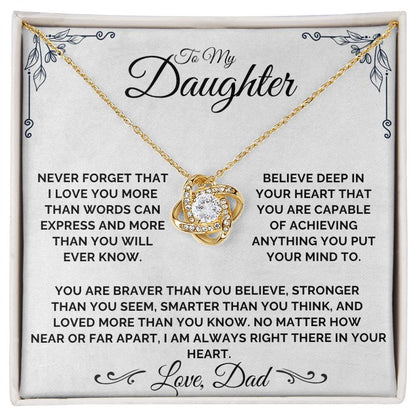 To My Daughter - Braver Than You Believe - Necklace
