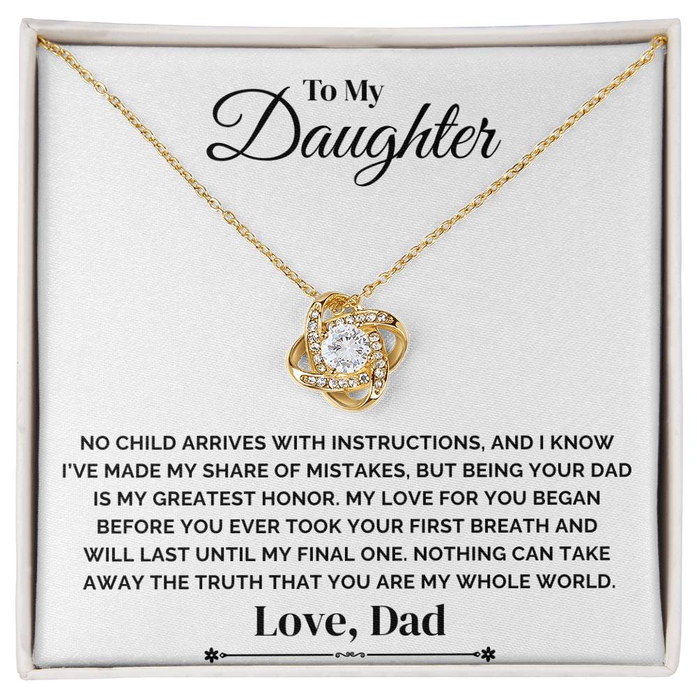 To My Daughter – My Greatest Honor – Necklace
