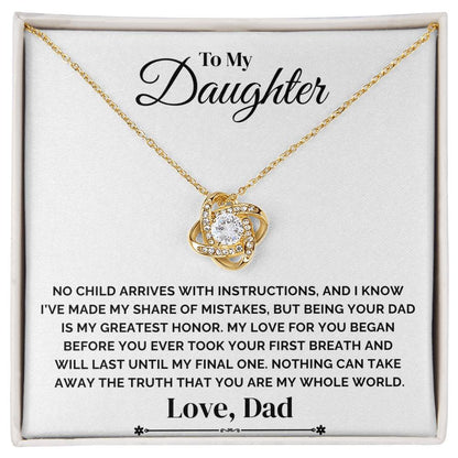 To My Daughter – My Greatest Honor – Necklace