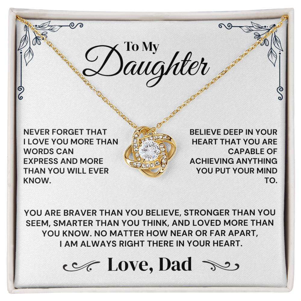 To My Daughter - Believe In Yourself - Necklace