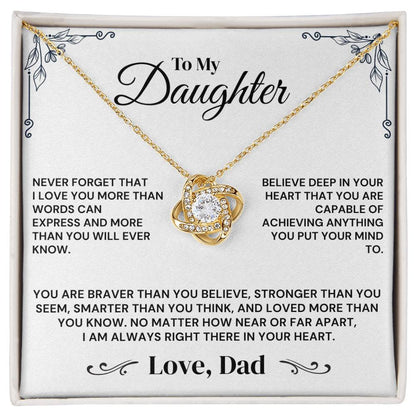 To My Daughter - Believe In Yourself - Necklace
