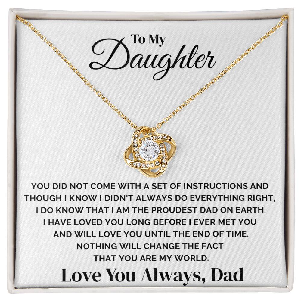 To My Daughter – You Are My World – Necklace
