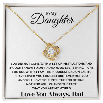 To My Daughter – You Are My World – Necklace