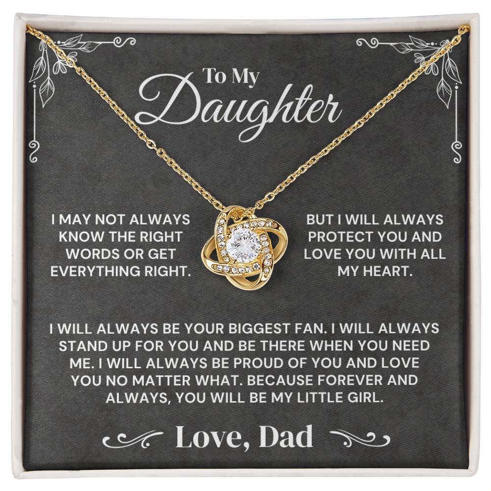 To My Daughter - Always My Little Girl - Necklace