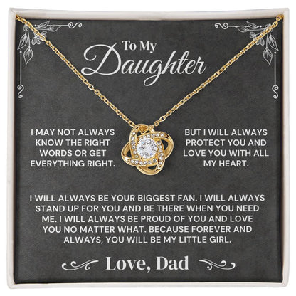 To My Daughter - Always My Little Girl - Necklace