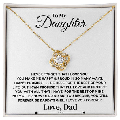 To My Daughter – Daddy’s Forever Promise – Necklace