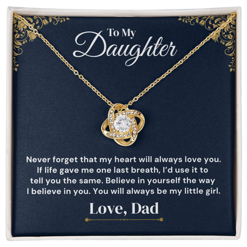 To My Daughter — My Heart Will Always Love You — Necklace