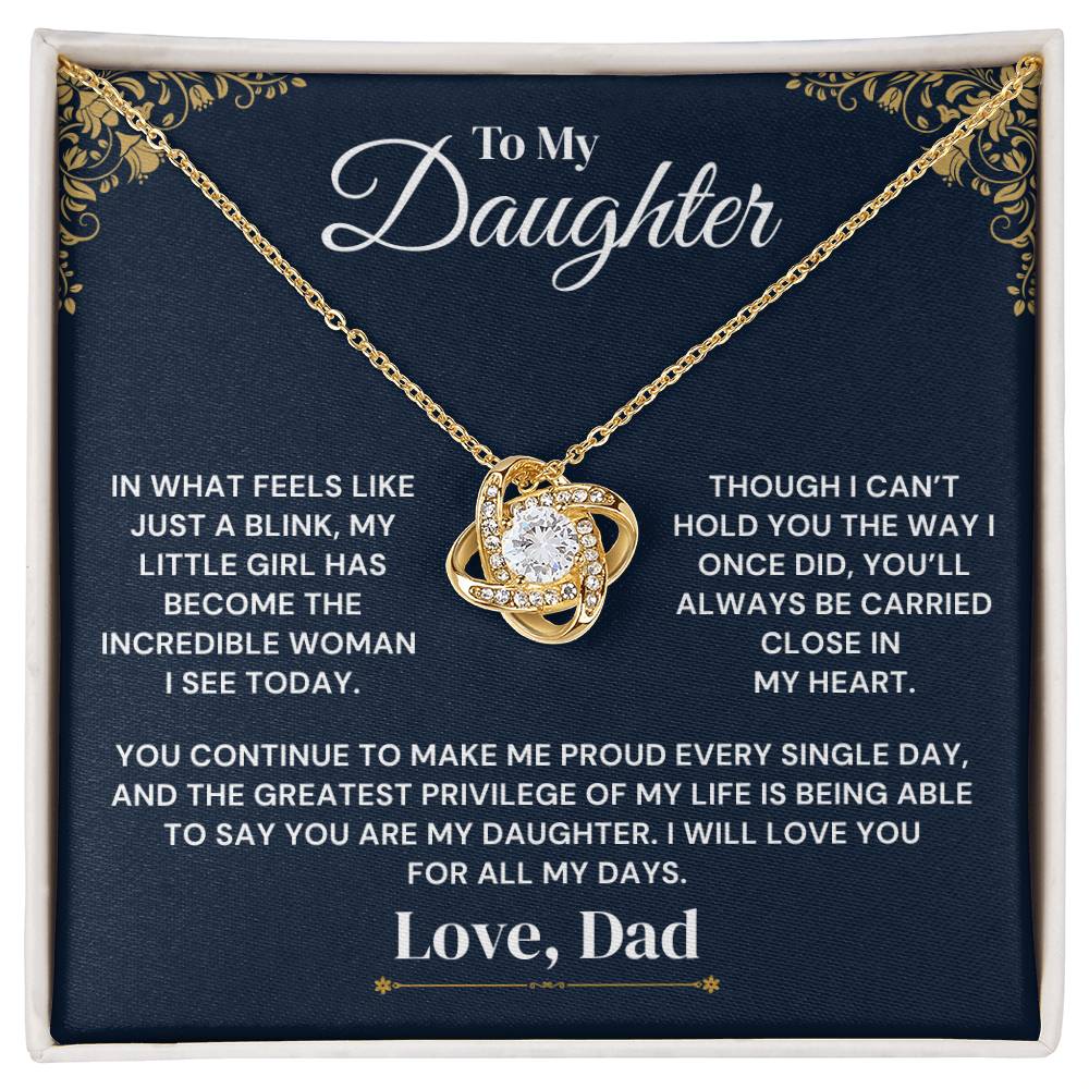 To My Daughter – In a Blink – Necklace