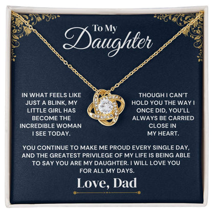 To My Daughter – In a Blink – Necklace