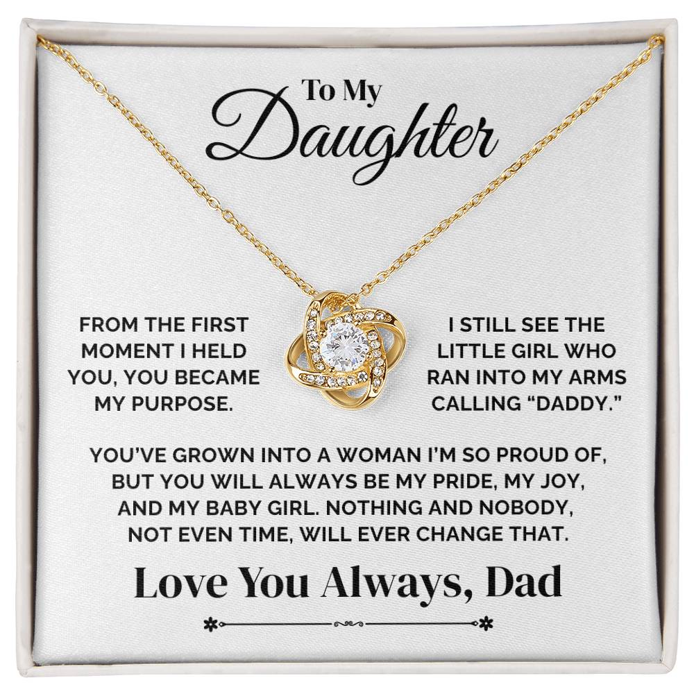 To My Daughter – My Pride, My Joy, My Purpose – Necklace