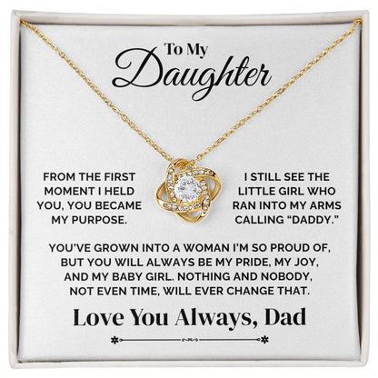 To My Daughter – My Pride, My Joy, My Purpose – Necklace