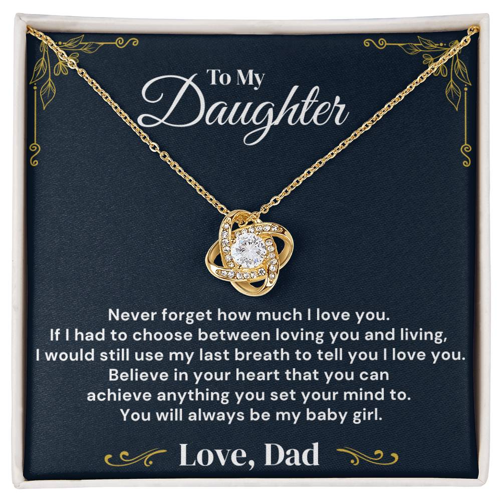 To My Daughter – Never Forget My Love – Necklace