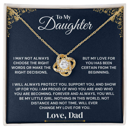 To My Daughter - Certain From the Beginning - Necklace