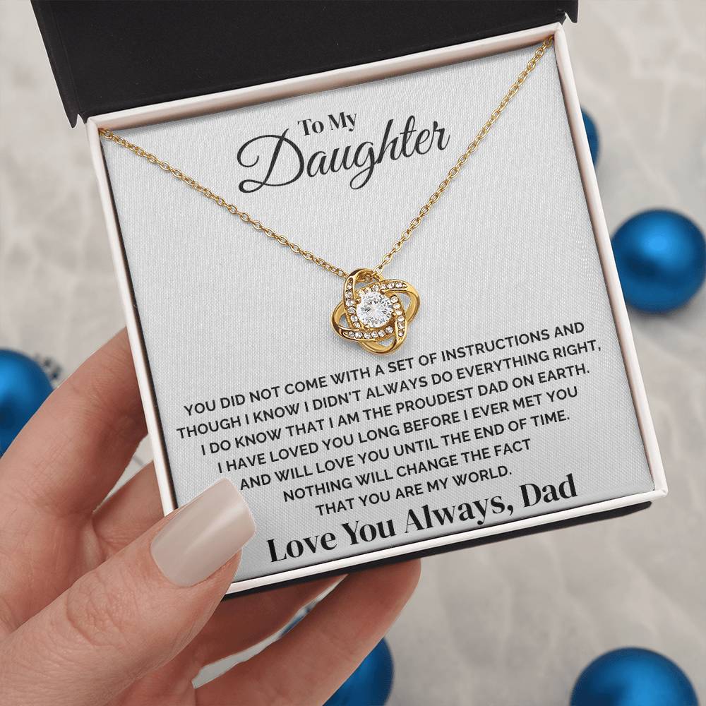To My Daughter – You Are My World – Necklace