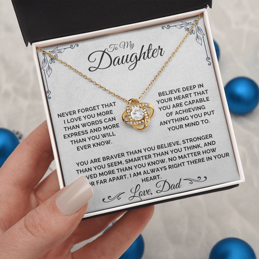 To My Daughter - Braver Than You Believe - Necklace